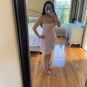 🌷 BCBGMaxAzria | Silk Emily Rosette Dress